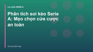 Read more about the article Phân tích soi kèo Serie A: Mẹo chọn cửa cược an toàn